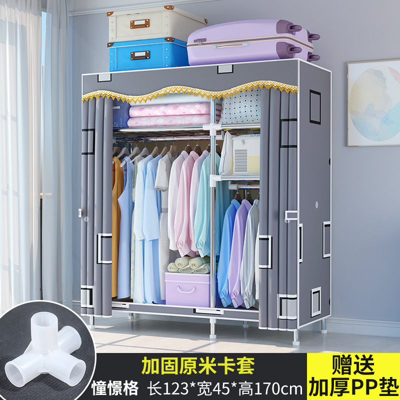 简易衣柜家用卧室布衣柜出租房屋结实耐用经济型衣小型柜子橱单人|undefined