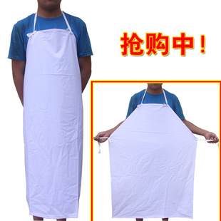 White waterproof oil proof acid and alkali resistant PVC apron food factory apron industrial apron food apron