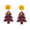 Christmas accessory for elderly, acrylic earrings, European style