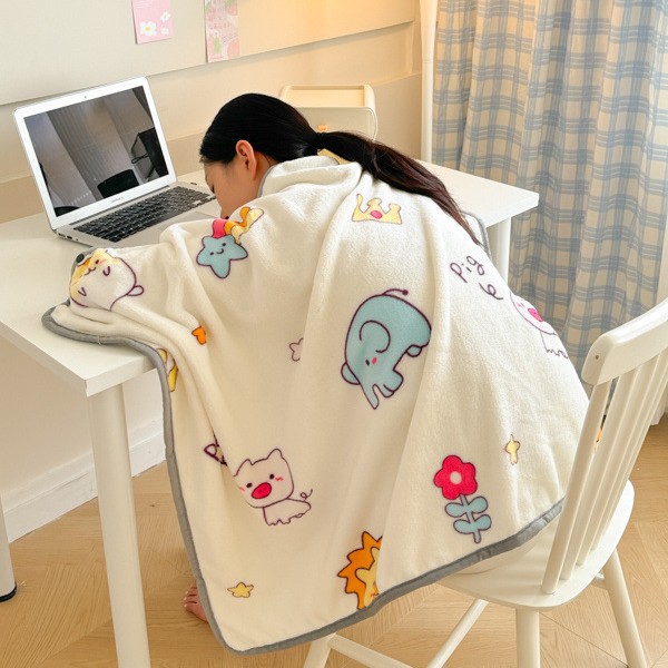 Mantón de lana de leche manta de invierno manta de capa gruesa cama siesta de oficina sofá de lana de coral manta para cama image 14