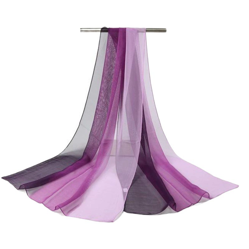 Шарф для тела Женский шарф Шаль Жоржет Тонкий пляжный шарф Имитация шелка Шарф Этикет Платье Шарф Женщины