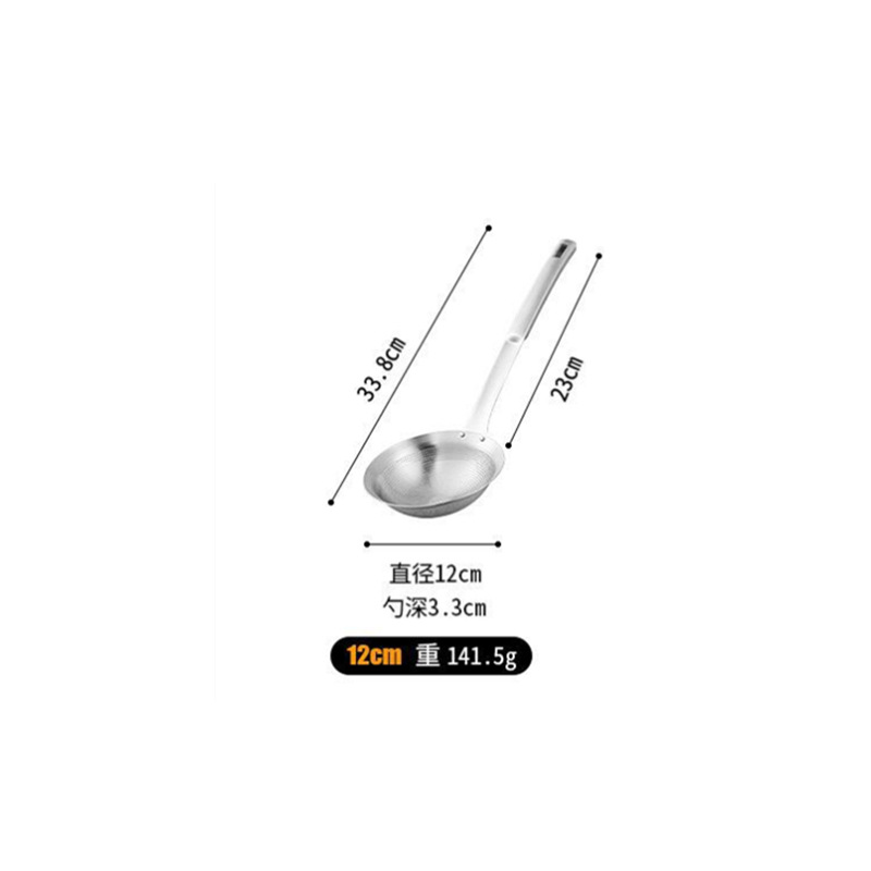 304 de acero inoxidable gran colador engrosado mango largo fideos cuchara olla caliente picante caliente frito drenaje grueso agujero cuadrado mango colador