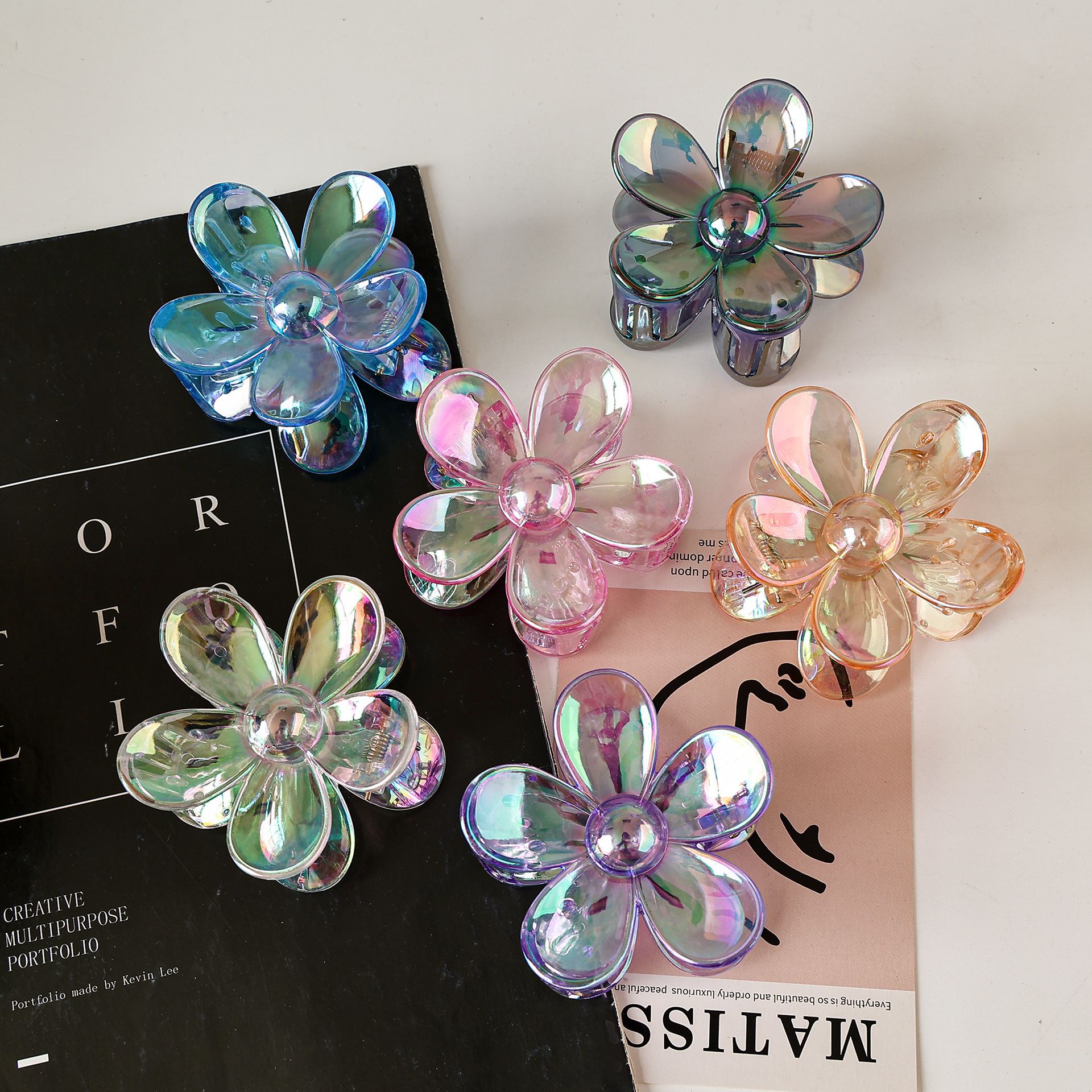 65g Weight Hair Claws Hair Accessories Type 1 Piece Quantity Holiday, Daily Occasion Plastic Material Plumeria Pattern All Seasons Season Women's Gender Plating Design Simple Style Style Simple Style Women's Plumeria Plastic Plating Hair Claws 10