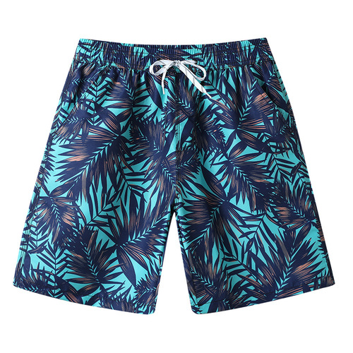 Couple beach pants men's quick-drying loose large size swimming surfing hot spring vacation five-point quick-drying large pants women's shorts
