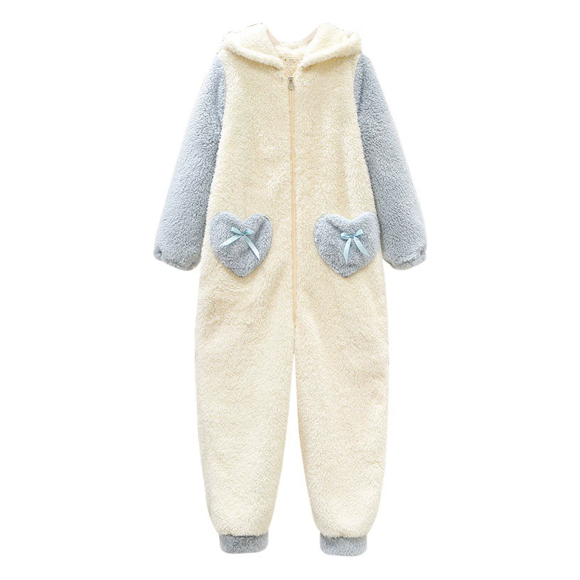 Осенне-зимние сиамские пижамы для девочек Фланелевые сиамские девочки Утолщенная детская милая собака с корицей и бархатная Пижама