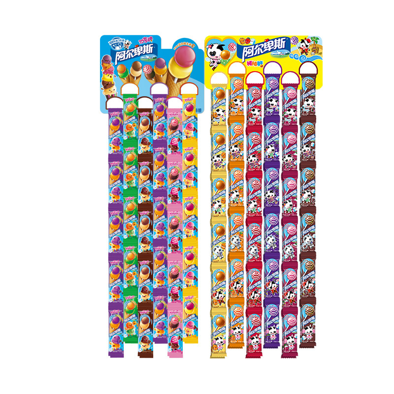 阿尔卑斯棒棒糖96支挂板混合水果味新日期儿童零食商超整箱批发