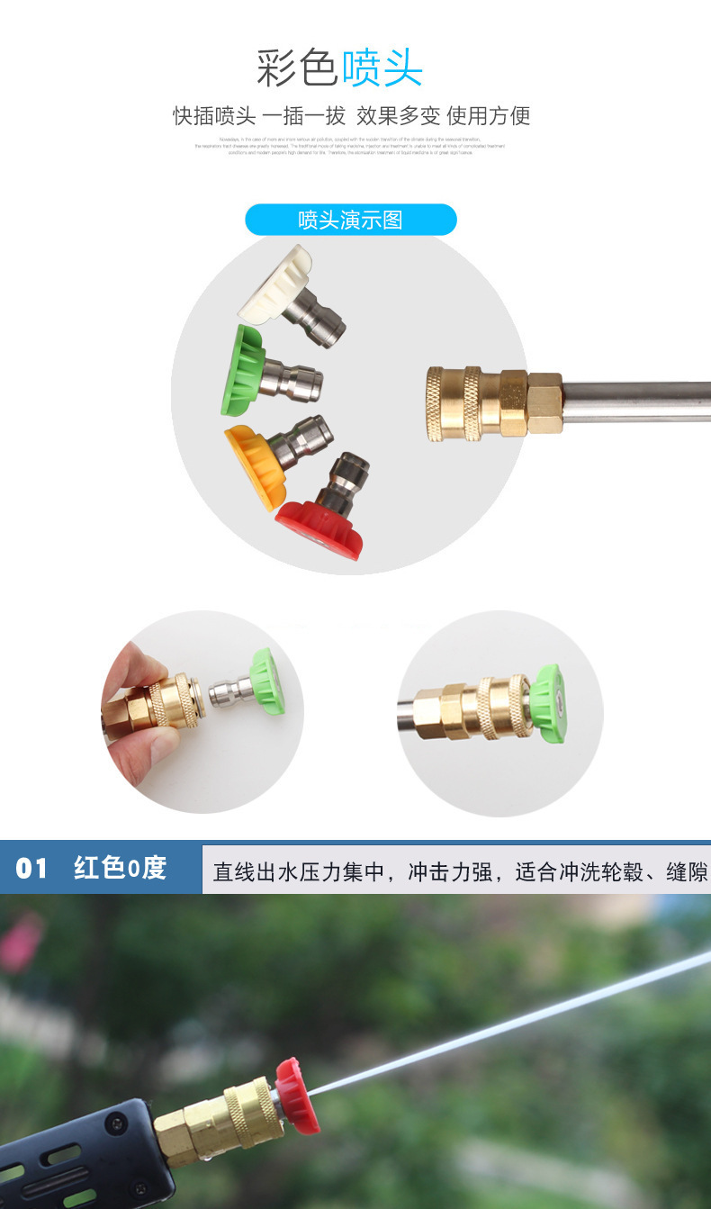Ceramic valve pressure-resistant 250kg ultra-high pressure washer water gun, automatic shut-off when the gun is released, specialized for car wash machines