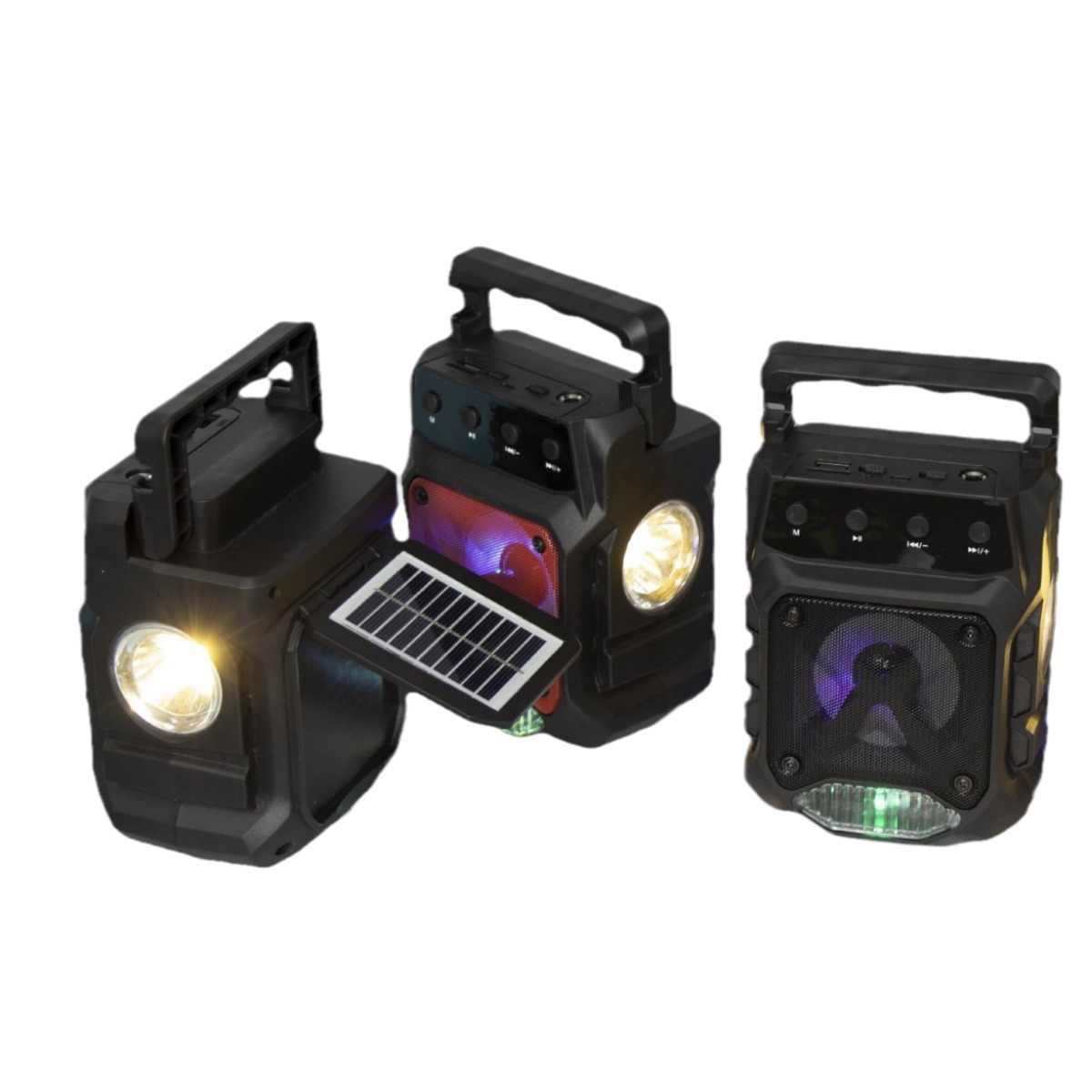 Nuevo OP-666 África caliente al aire libre solar Bluetooth altavoz con linterna multifuncional subwoofer de audio