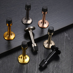 Zinc Alloy Impact-Resistant Rubber Door Barrier Glass Door Impact-Resistant Door Top Bathroom Door Stop Silent Limit Switch Thickened Door Stop