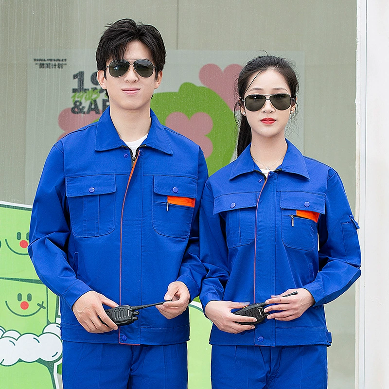 Весенне-осенняя рабочая одежда костюмы для мужчин и женщин, рабочая одежда для мастерской, заводская одежда, авторемонтная строительная рабочая одежда, охранная одежда, индивидуальная вышивка и печать