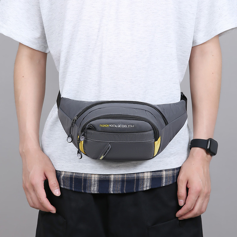 Riñonera de hombre al por mayor Bolso de mensajero de un solo hombro multifuncional casual coreano Cartera de negocios Bolso de pecho de ciclismo deportivo