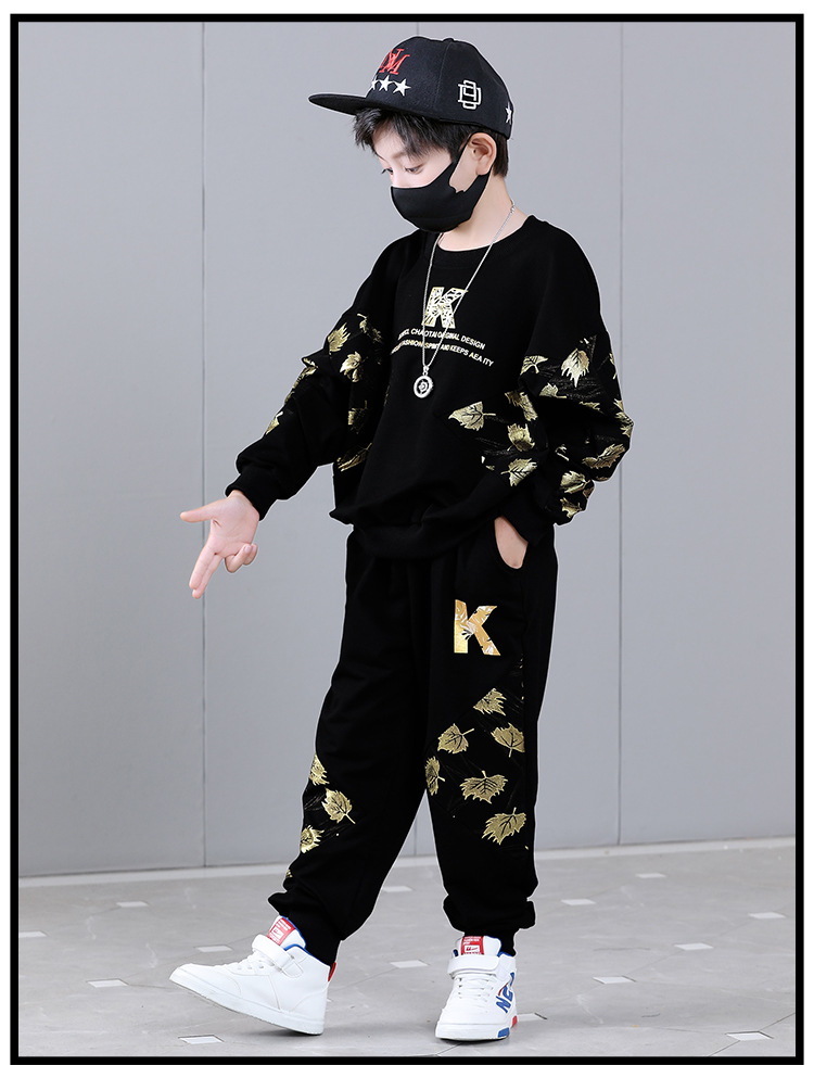 Completo 2023 Nuova stagione primaverile e autunnale alla moda per bambini Bello esplosivo Street Trendy Boys' Middle_voghion.com