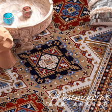 波西米亚客厅地毯民族风家用沙发茶几毯家用印花摩洛哥卧室床边毯