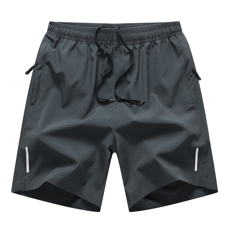 Pantalones cortos informales para hombre, pantalones cortos deportivos para correr de talla grande, pantalones cortos rectos de cinco puntos de secado rápido de seda helada fina de verano image 3