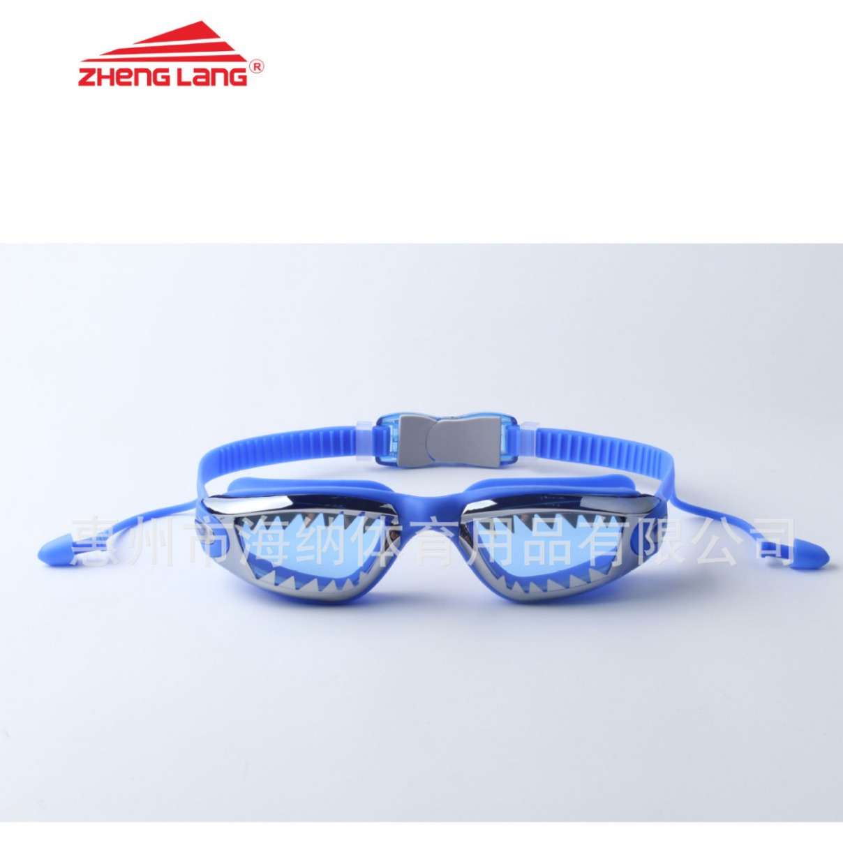 블랙 성인 코팅 물고기 치아 패턴 수영 고글, 방수 및 귀마개 방지, 남성용 및 여성용 캐주얼 수영 고글, 크로스보더