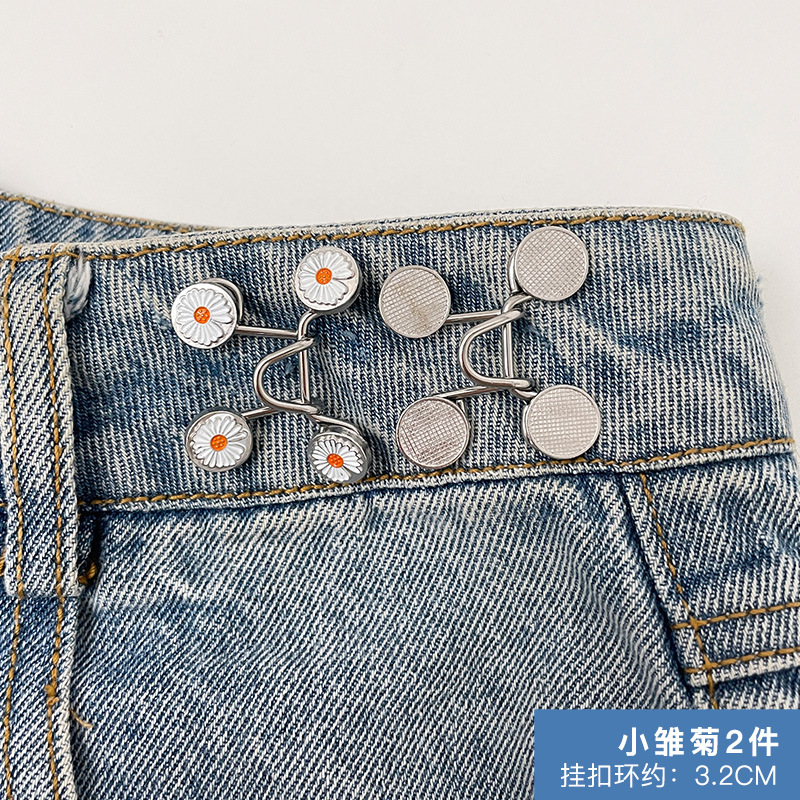 Pantalones cintura hebilla moda cintura corrección artefacto femenino anti-exposición broche de alto grado ajustable desmontable botón oculto hebilla