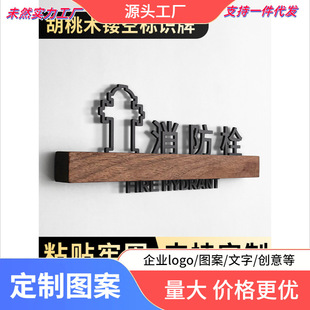 Acrylic emergency channel safety warning sign creative hotel hotel shopping mall fire hydrant fire extinguisher finger