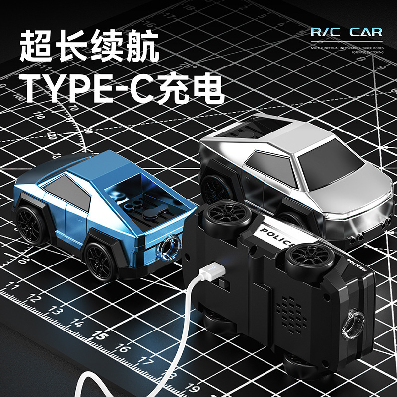 Carefully Selected New Remote Control Car Desktop Mini Smart Sensor Follow-Me Car with Spray Drift and Stress-Relief Electric Toy Car