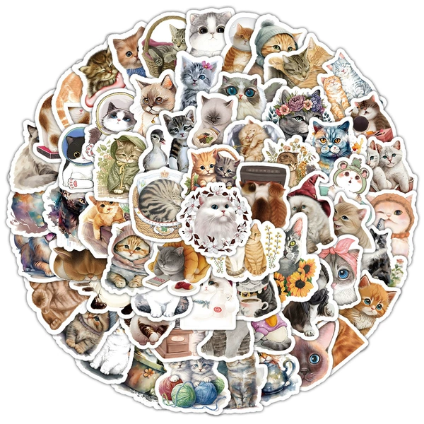 Акварельный кот (100 шт.)