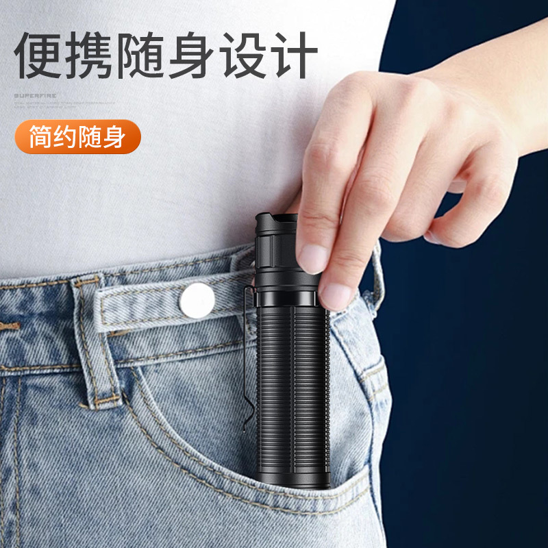 Linterna de fuego transfronteriza portátil USB portátil carga de aleación de aluminio linterna de luz brillante mini linterna mayorista