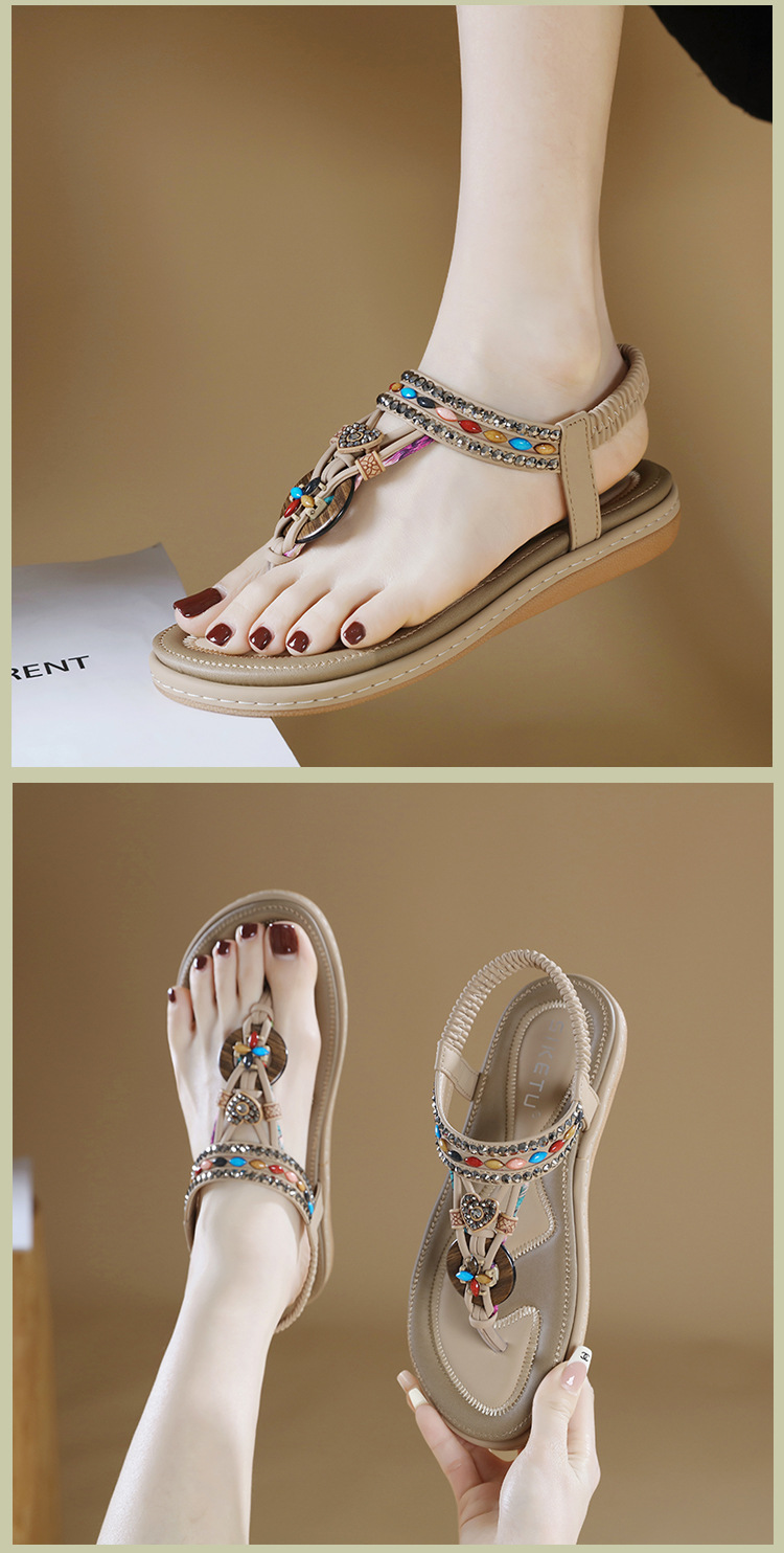 F8368 490K GIÀY DÉP SANDAL NỮ HUITDTU GẮN ĐÁ GIÀY DÉP NỮ G01 SẢN PHẨM MỚI