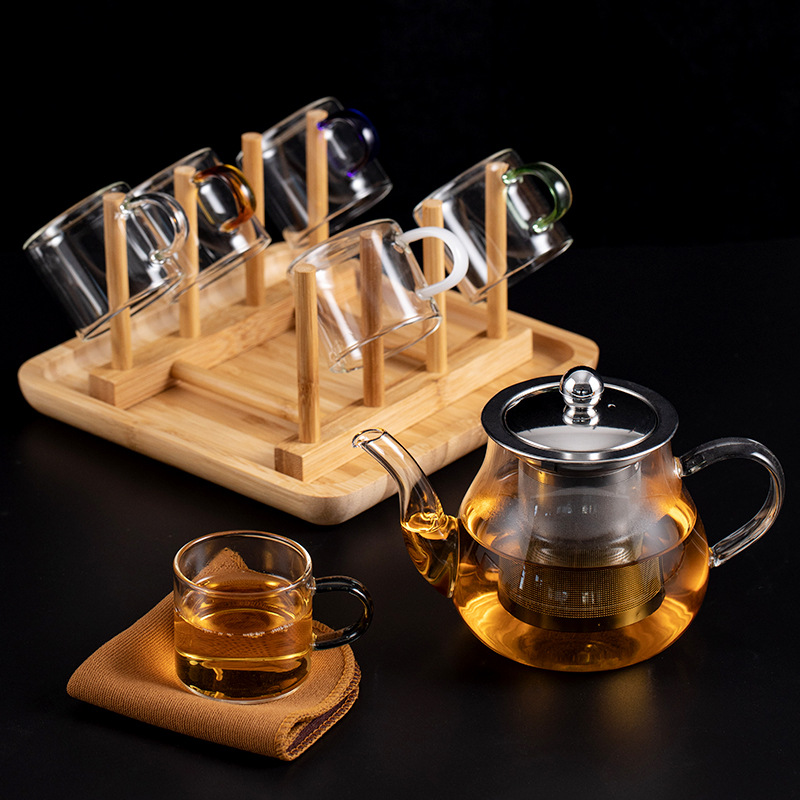 廠家直銷加厚耐熱帶把杯透明玻璃水杯品茗杯小茶杯涼水杯一件代發