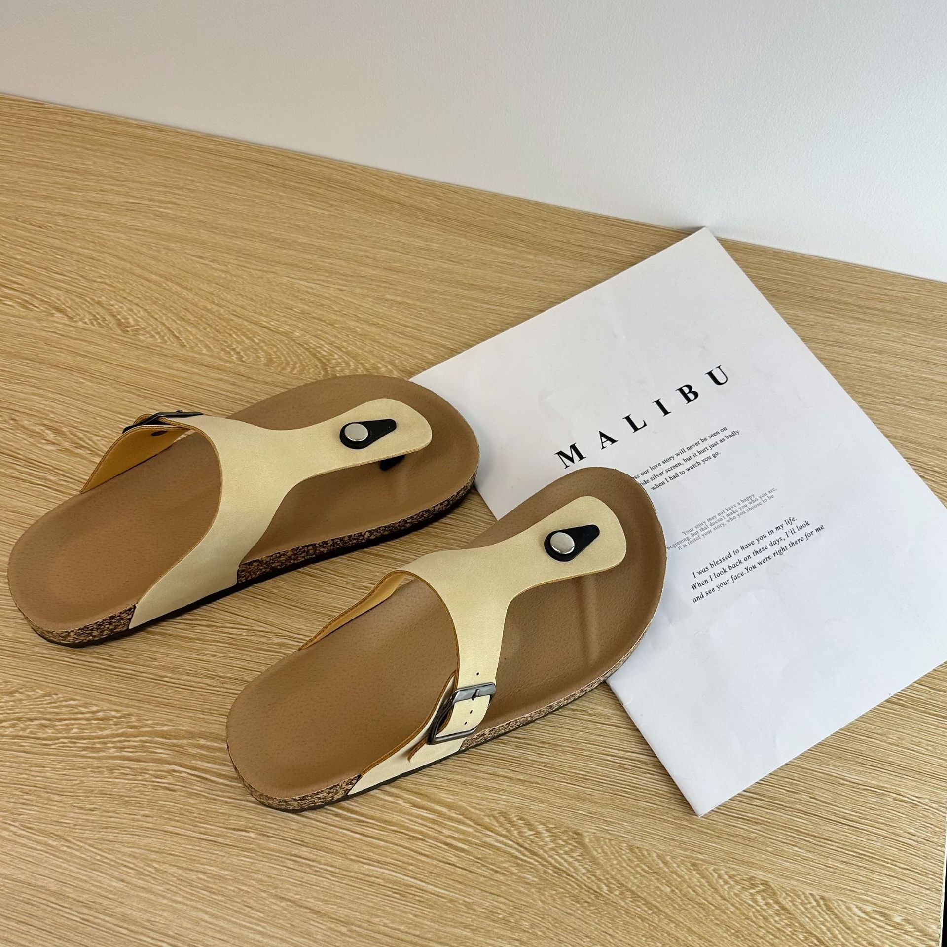 Plus Size Women's Cork Slippers European And American Style Lady Slippers_vogvips.com