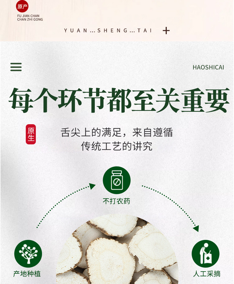 Dried Angelica Dahurica Slices Bai Zhi 白芷 Culinary Herb for Braising and Seasoning 500g key features