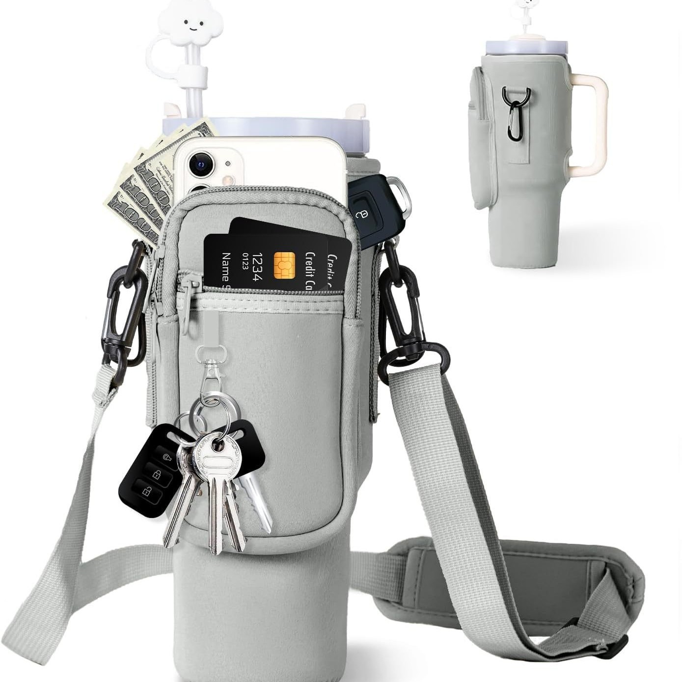 30온스 그레이 키체인