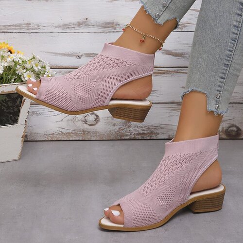 Eurasian fly-knit air-cooled women's breathable lace-up fish-mouth sandals 43