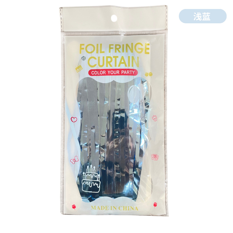 Meizhihai1 * 2 M raya colorida brillante lluvia cortina de seda Navidad boda etapa cumpleaños Fondo diseño props