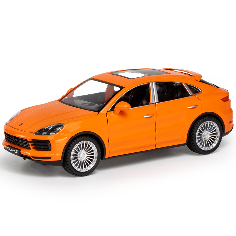 (2개) [NEW HOWDY 1 | 24] BAOSHIJIE CAYENNE SUV 합금 자동차 모델 보이 럭셔리카 로고 장난감 컬렉션 자동차 모델