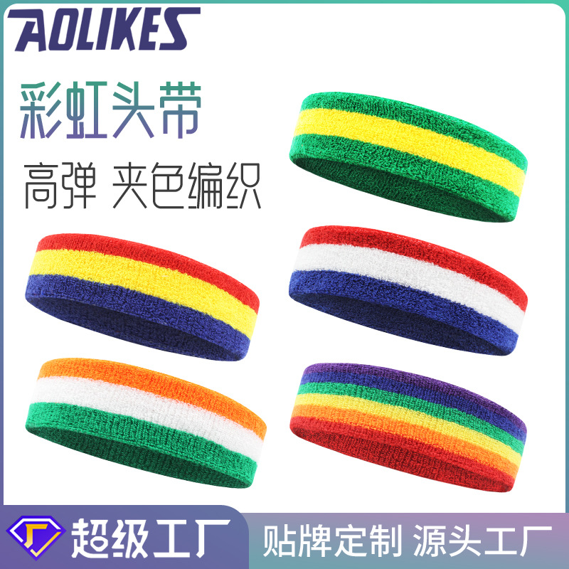 algodón sudor absorción banda de toalla elástica deportiva banda de pelo baloncesto al por mayor