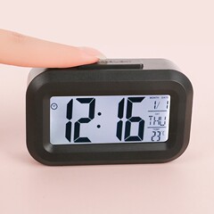 創意怠け者温度金光感応夜光デジタル時計led寝坊電子目覚まし時計スマート時計目覚まし時計