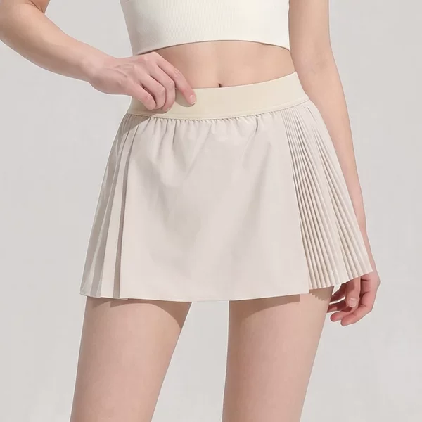 Branded Running Skirt, Tennis Skirt, Half-Length Skirt, Sports Quick-Dry Pleated Skirt, Running Yoga Skirt, Anti-Exposure, High-End Feel