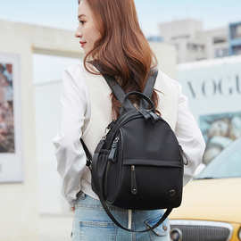 厂家直销尼龙高级感双肩包女2024新款春季旅游背包笔记本电脑书包