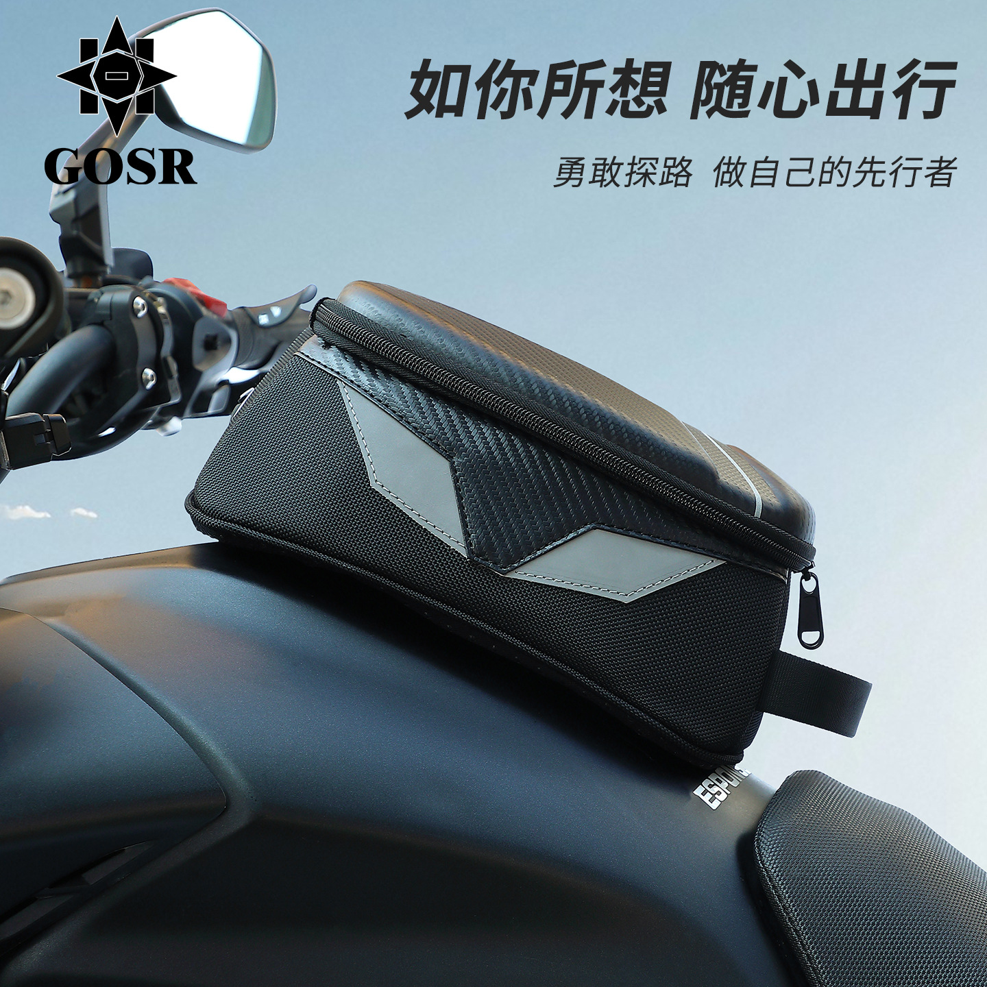 Cross-Border Motorcycle Fuel Tank Bag, Motorcycle Waterproof Luggage Bag, Riding Bag, Motorcycle Strong Magnetic Bag, Aviation Fuel Tank Bag