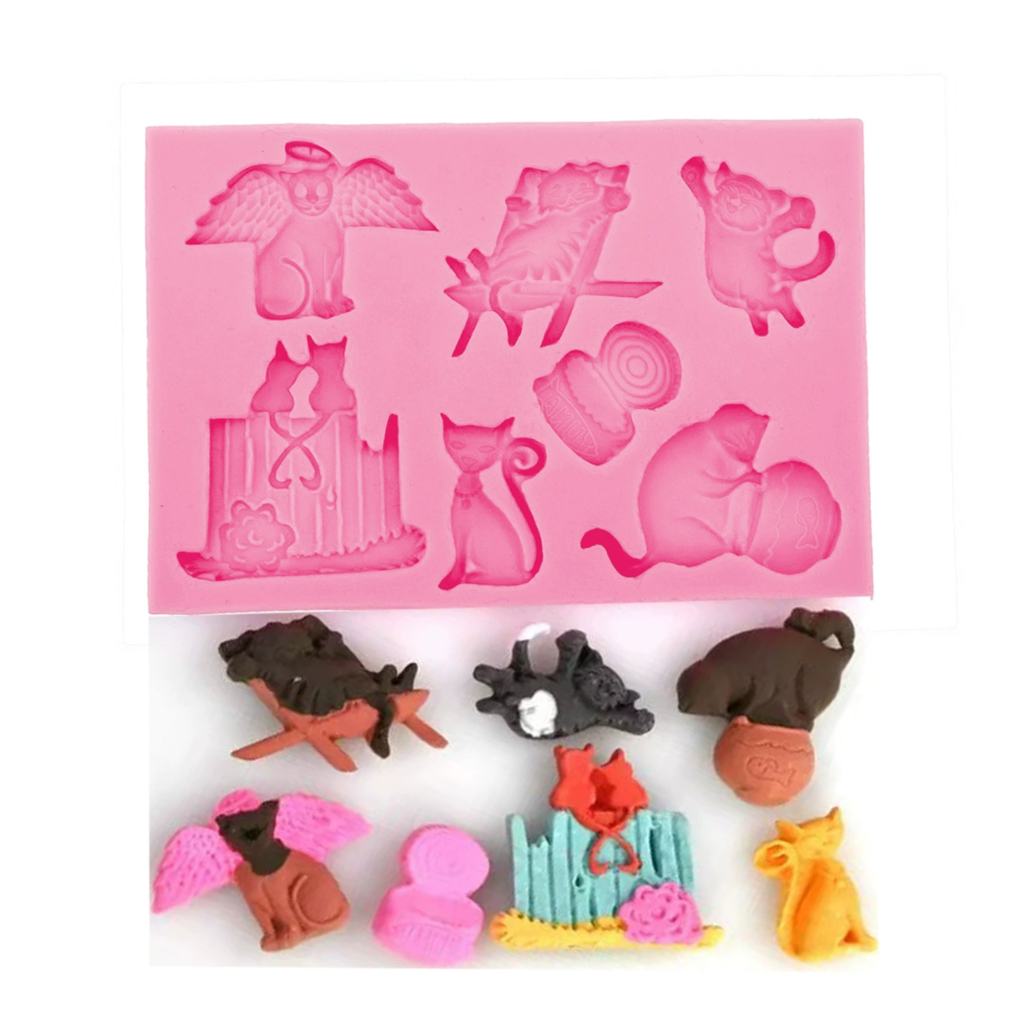 Small silicone mold, acrylic clay, DIY