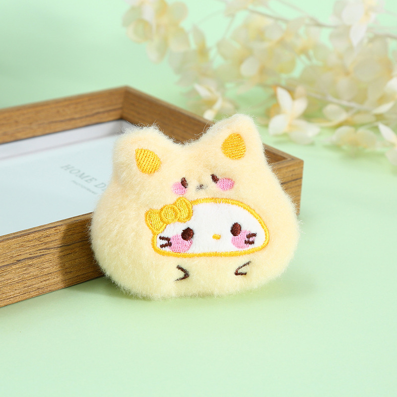吱吱叫小猫头套可爱卡通毛绒公仔充棉配件KT挂饰背包批发饰品|undefined