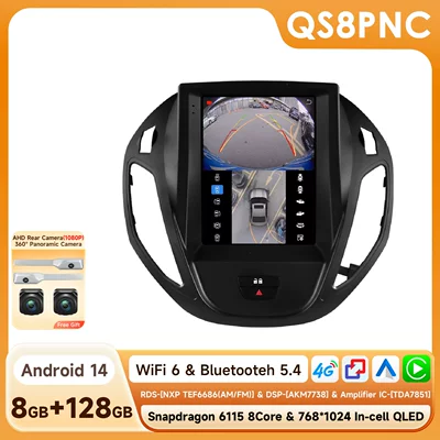DVD Navigation: Screen Android 9.7inch Car - model-a-with-360-camera-8128g-wifi4g-version-6115-carplay-eight-core-97inch-suitable-for-13-21-ford-tourneo