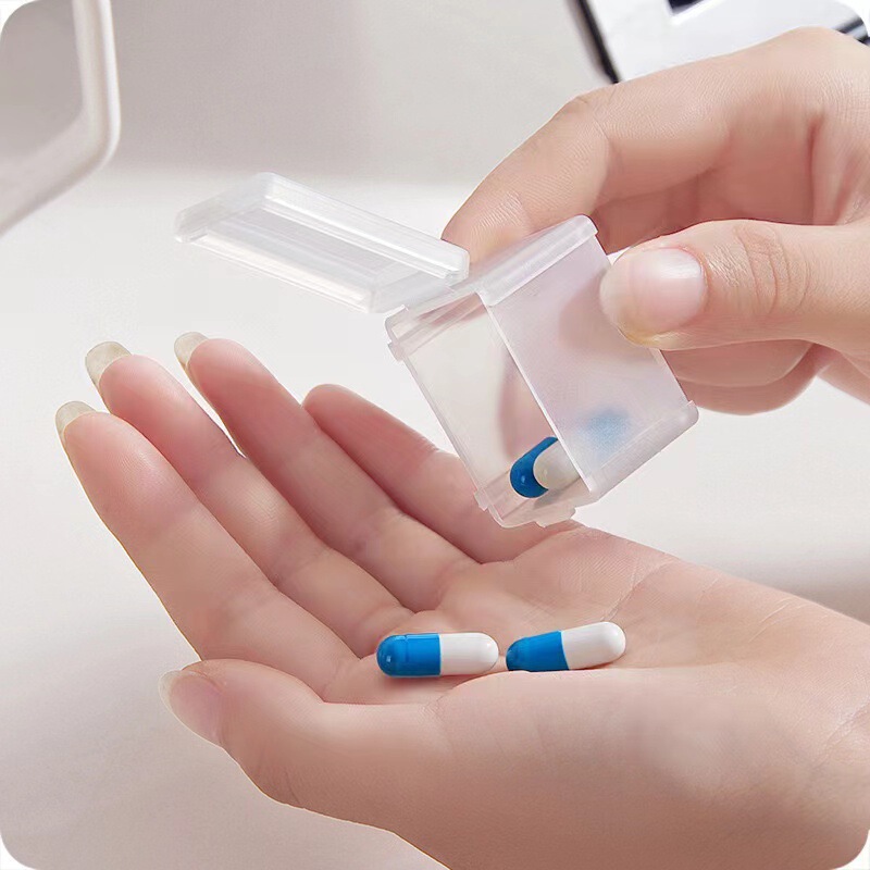 旅行用ミニ調剤ピルボックス、ポータブル密封ピルボックス、小型ピルボックス、プラスチック製の取り外し可能な7コンパートメントピル収納ボックス|undefined