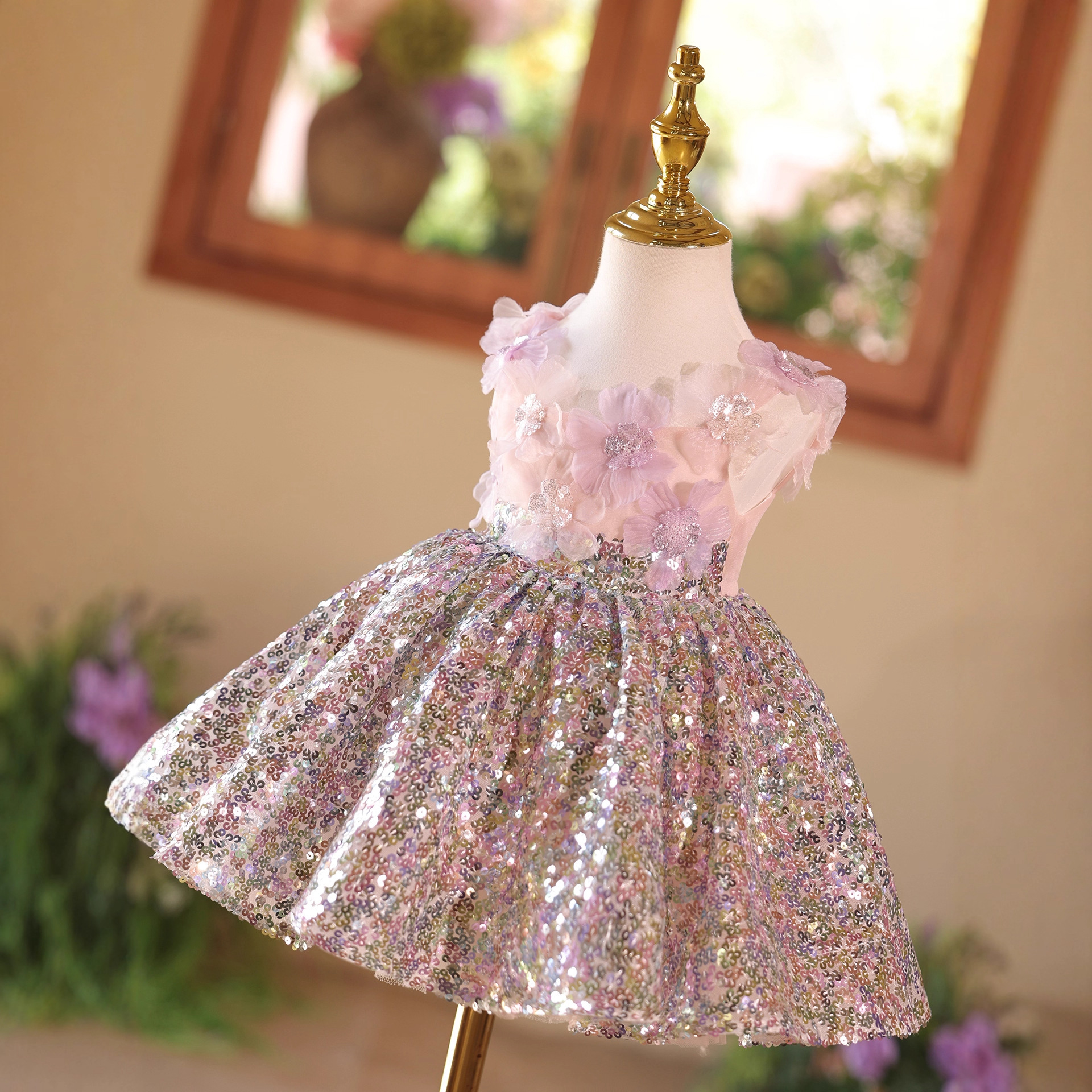 Luxuriöses Paillettenkleid Für Mädchen Zur Geburtstagsfeier_voghion.com