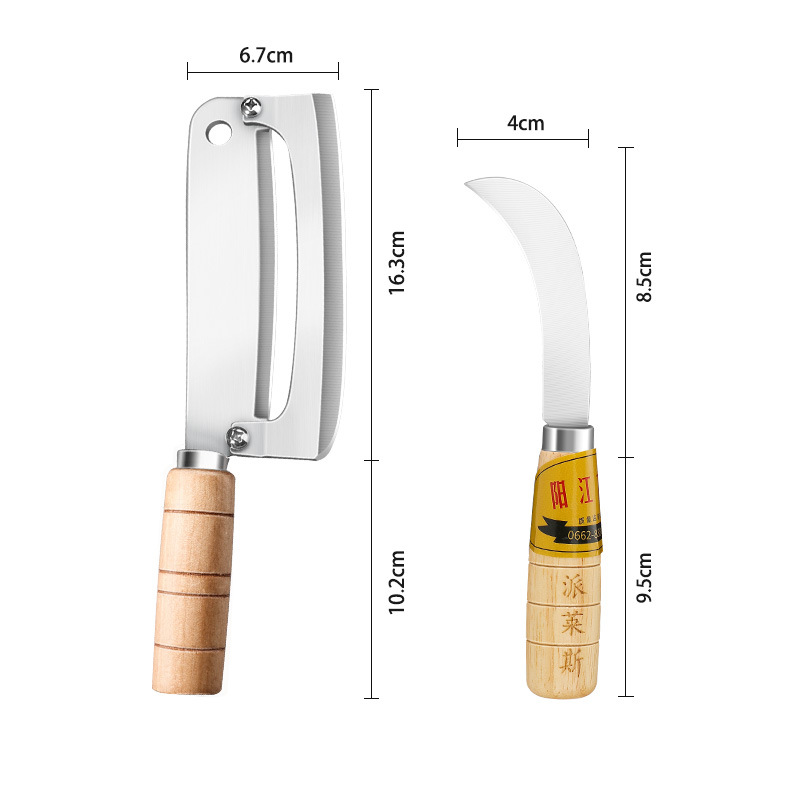 Cuchillo de piña regalos comerciales multifuncionales cuchillo de frutas de acero inoxidable 2 en 1 cuchillo de peeling cuchillo de caña de azúcar