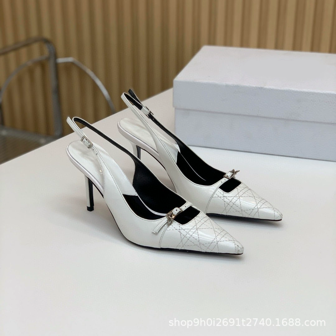 D Family Black Pacific High Heel, лето 2024, новинка, европейские и американские знаменитости, пейзажи Циньхэ, женщины после Бао Тоу