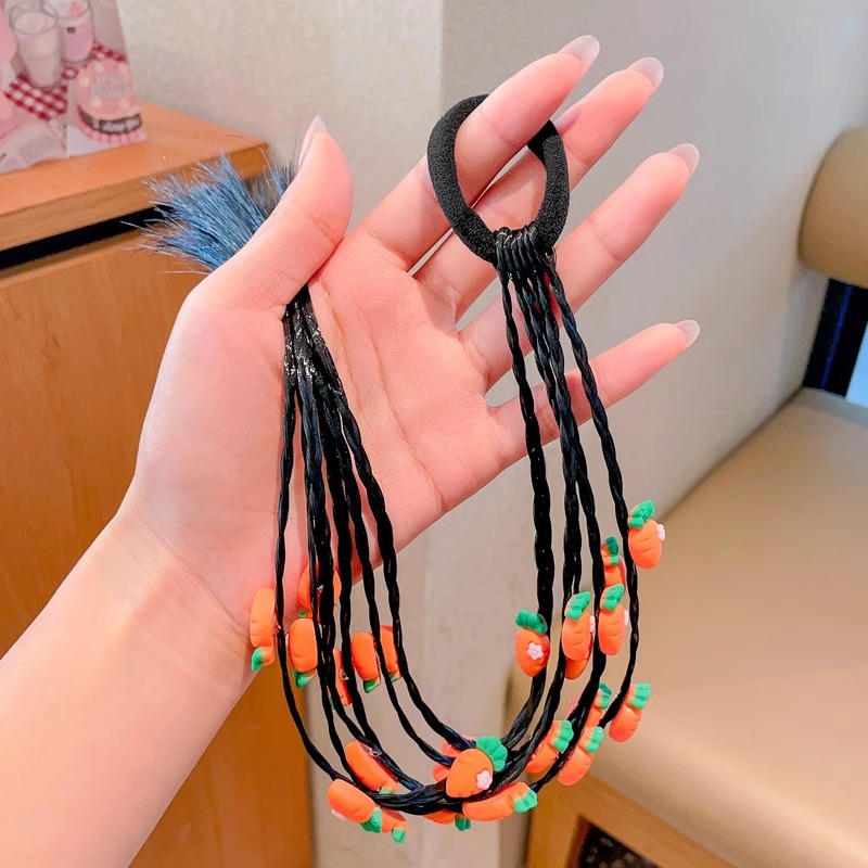 Dulce boxeo fresco peluca infantil Twist trenza anillo de pelo tocado de niña Cola de Caballo alta trenzada color de pelo cuerda de pelo accesorios para el cabello