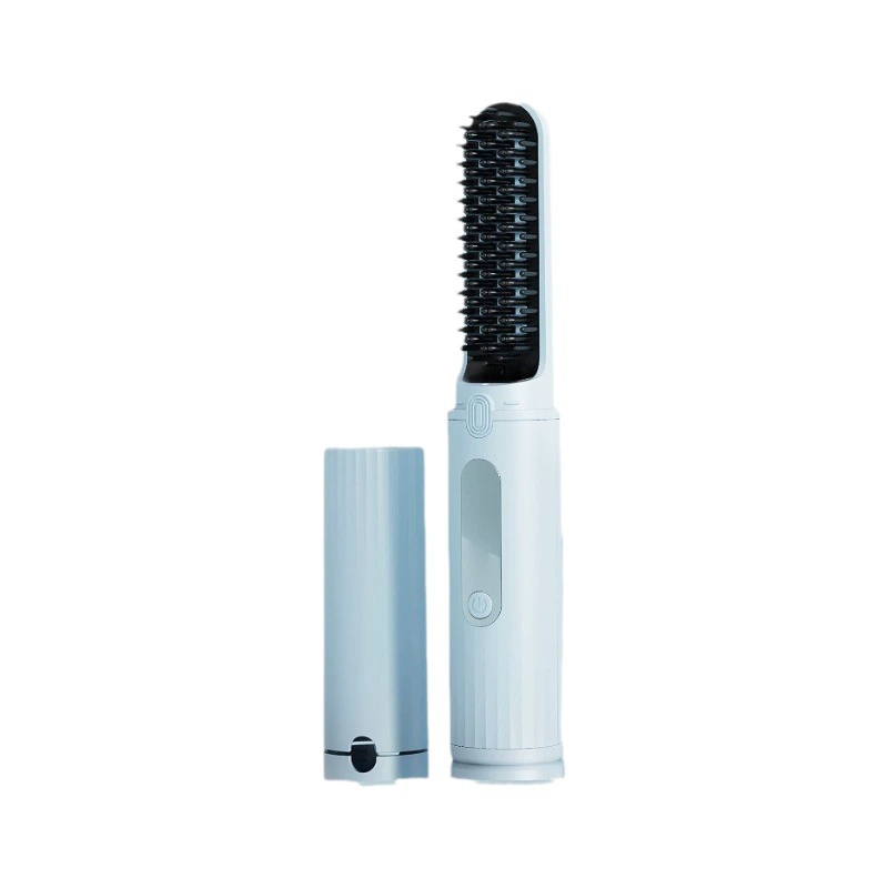 Outdoor trade charging wireless straightening comb portable mini straightening plate hair straightener cross-border beard straightener electric