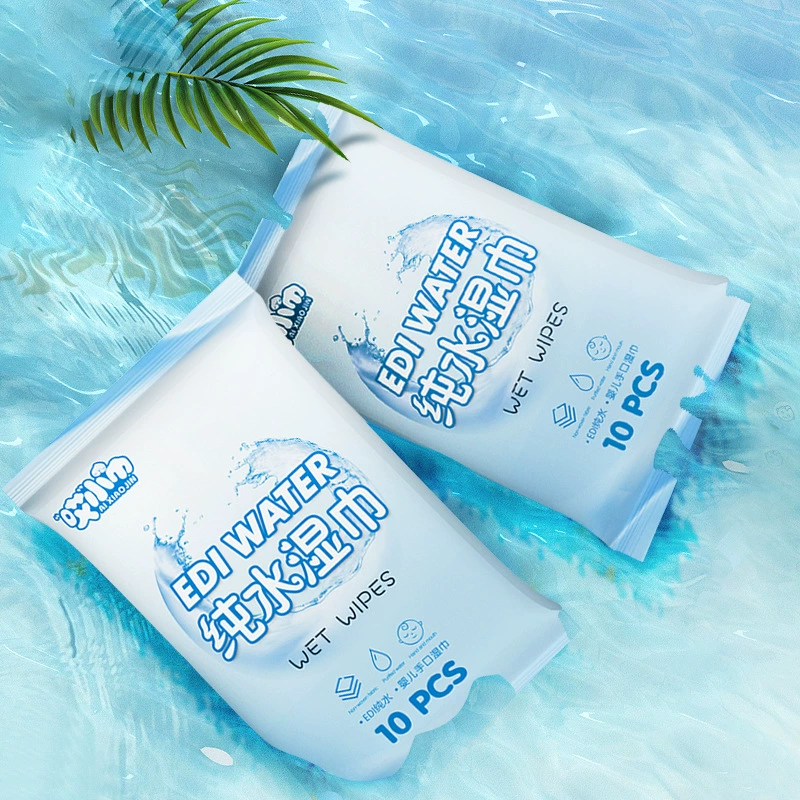 10 штук влажных салфеток Маленькая сумка для рук и рта Детские портативные влажные салфетки 10 штук одноразовых влажных салфеток Принадлежности для матери и ребенка
