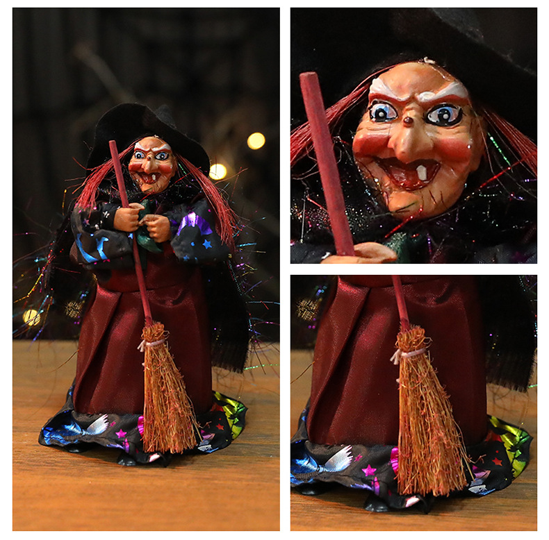 Scary Halloween Hanging Ghost With Chains – Glowing Electronic Laughing Skeleton, Red/Yellow/Black Cloak For Haunted House Party Decor_voghion.com