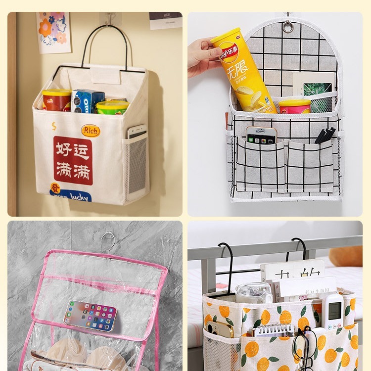 壁掛け式収納掛け袋壁にバスケットを掛けます。|undefined
