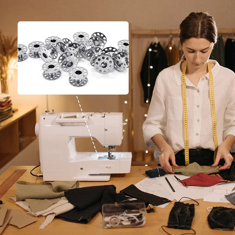 多功能家用缝纫机老式脚踏板缝纫机线梭芯铁梭芯绕线